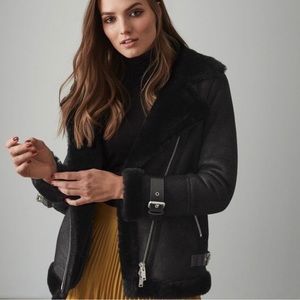 Reiss 100% real shearling coat